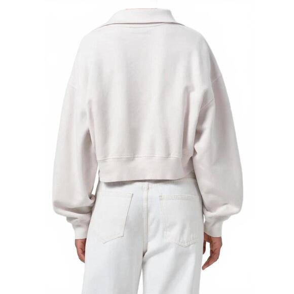 NEW AGOLDE bethan quarter zip sweatshirt in wired - Picture 3 of 6